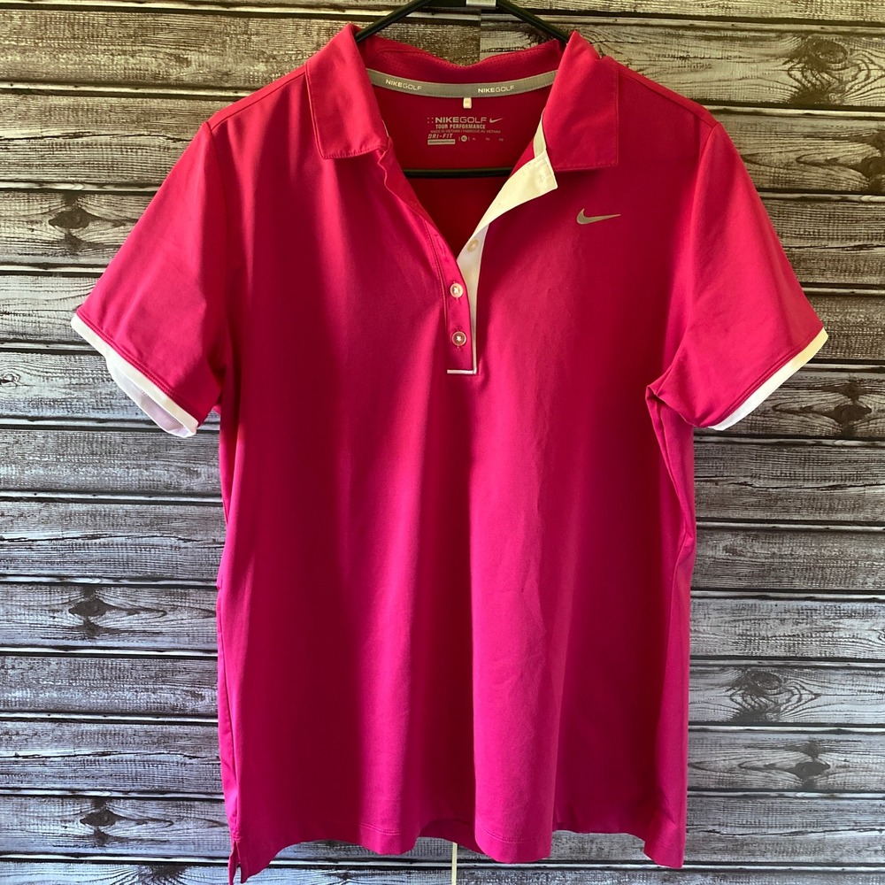 Nike Golf Women's Tour Performance Dri-Fit Short-Sleeved Polo Shirt Size XL Logo